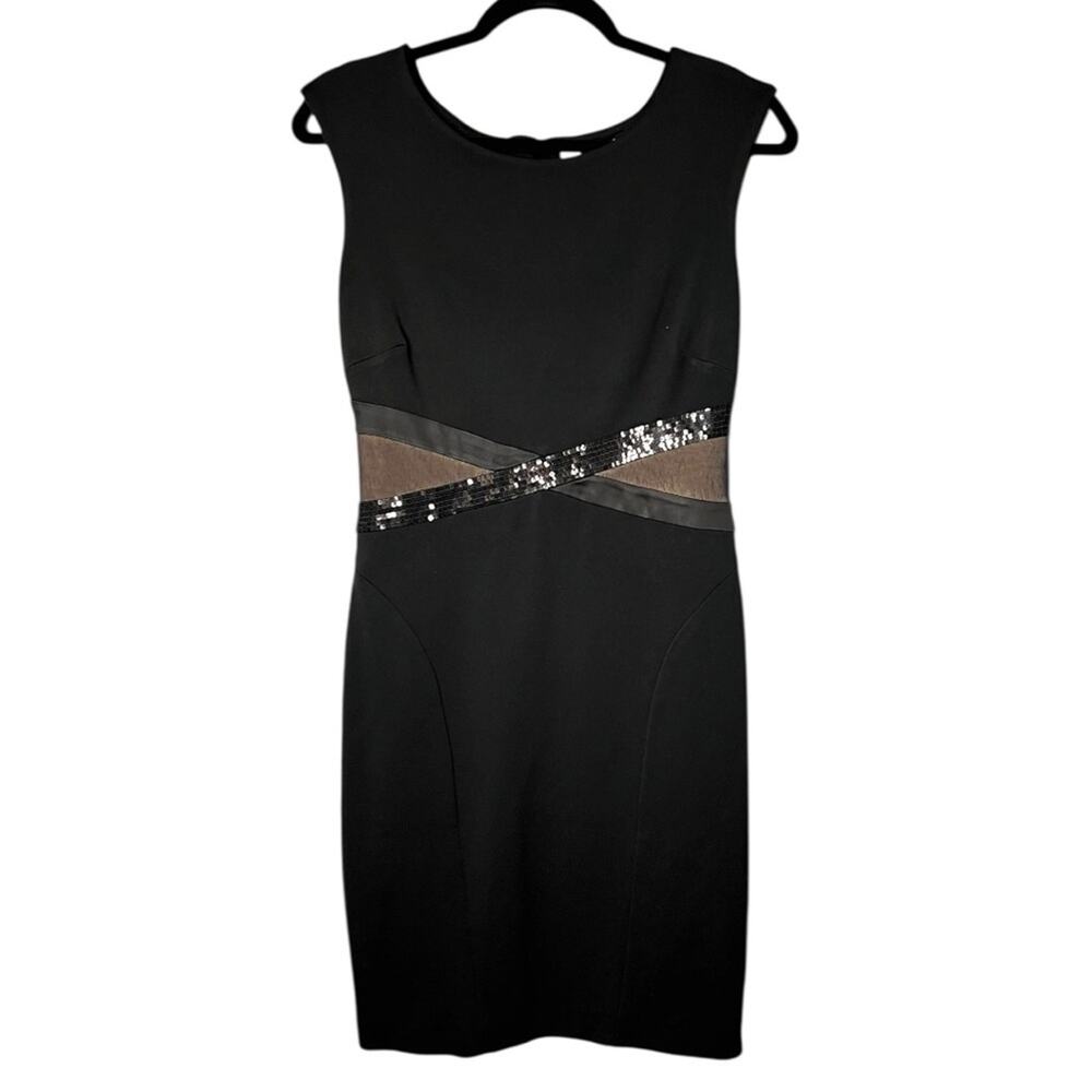 Halston Heritage Black Sleeveless Womens Dress Size Medium